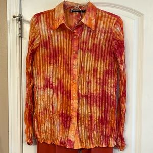 Multi color shirt (pink, orange, white, and gold)